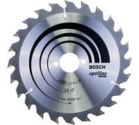 Bosch 2608640615 Optiline Wood Circular Hand Saw Blade, 190mm x 2.6mm x 30mm, 24 Teeth, Silver