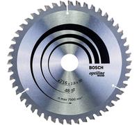 Bosch 2608640641 Optiline Mitre Circular Saw Blade for Wood, 216mm x 2.8mm x 30mm, 48 Teeth, Silver