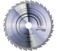 Bosch 2608640807 Speedline Wood Circular Hand Saw Blade, 235mm x 2.6mm x 30mm, 30 Teeth, Blue