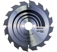 Bosch 2608641184 Optiline Wood Circular Hand Saw Blade, 190mm x 2.0mm x 30mm, 16 Teeth, Silver