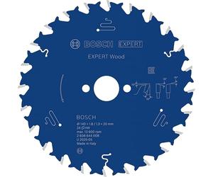 Bosch 2608644008 24T "Expert" Circular Saw Blade for Wood, Blue, 140 x 20 x 1.8 mm