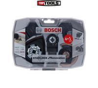 Bosch Professional 2608664624 5-Piece Starlock Multitool Set (Wood, Metal, Multi Material and Abrasive Materials, Accessories: Multi-Functional Tool)