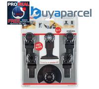 Bosch 2608664677 6 Piece Universal Starlock Multi Tool Blade Set Wood Metal HCS