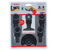 Bosch 6X Wood and Soft Metal Set (for Non-Ferrous Metals, Plastic Coated Boards, 134 x 103 mm, Professional Accessory Multitool)