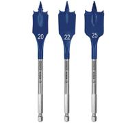 Bosch 3x EXPERT Self Cut Speed Spade Drill Bit Set (for Softwood, Particleboard, Ø 20-25 mm, Professional Accessory Rotary Drill/Drivers)
