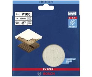 Bosch 2608900672 Expert M480 Sanding Net For ROS 125mm G 100 5-pc
