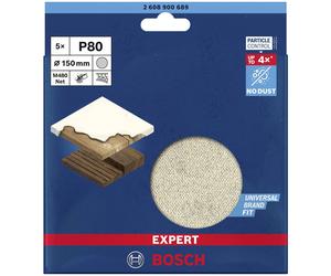 Bosch 2608900689 Expert M480 Sanding Net For ROS 150mm G 80 5-pc