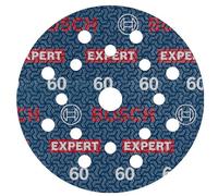 Bosch 1x EXPERT O780 Foil Sanding Disc, 125 mm (for Hardwood, Paint on wood, Ø 125 mm, Grit 60, Professional Accessory Random Orbital Sander)