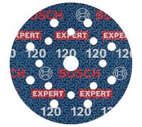 Bosch 1x EXPERT O780 Foil Sanding Disc, 125 mm (for Hardwood, Paint on wood, Ø 125 mm, Grit 120, Professional Accessory Random Orbital Sander)