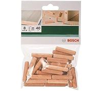 Bosch 2609255311 40mm Dowels with Diameter 8mm (40 Pieces)