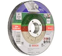 Bosch 2609256332 5-Piece Cutting Disc Set with Depressed Centre for Metal D 115 mm