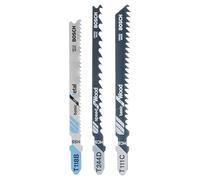 Bosch 2609256741 Jigsaw Blade Set T 111 C T 244 D T 118 B (3 Pieces)