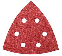 Bosch 2609256A56 Sanding Sheets for Delta Sanders Diameter 105 mm Number of Holes 6 Grit Size 60 Pack of 5 Sheets