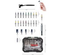 Bosch 26pc Screwdriver Bit and Ratchet Set PH PZ Hex T SBit Accessorie