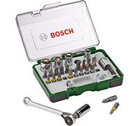 Bosch 27pc.Screwdriver Bit and Ratchet Set (PH-, PZ-, Hex-, T-, S-Bit, Accessor