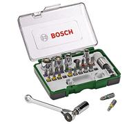 Bosch 27pc.Screwdriver Bit and Ratchet Set (PH-, PZ-, Hex-, T-, S-Bit, Accessories Drill and Screwdriver)