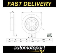 Bosch BD2646 Brake Disc Set - 302 mm Solid Discs - Rear Axle - ECE-R90 Certified - Long Service Life, Advanced Corrosion Protection - 1 Set of 2 Discs