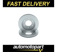 2x Brake Discs Pair Vented fits MITSUBISHI L200 KJ0T 2.4D Front 2014 on 4N15 Set