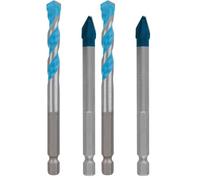 Bosch 2x EXPERT HEX-9 Hard Ceramic and Multi Construction Drill Bit Set (for Hard tiles, Soft tiles, Ø 8,0, 8,0 mm, Professional Accessory Impact Drill/Driver, Rotary Drill/Drivers) (Pack of 2)