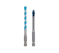 Bosch 2x EXPERT HEX-9 Hard Ceramic and Multi Construction Drill Bit Set (for Hard tiles, Soft tiles, Ø 6,0, 6,0 mm, Professional Accessory Impact Drill/Driver, Rotary Drill/Drivers)