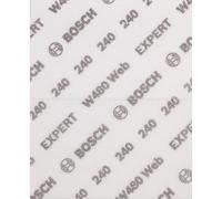 Bosch 2x EXPERT W480 Web 1/4 Hand Sanding Sheet (for Hardwood, Paint on wood, Ø 115x140 mm, Grit 240, Professional Accessory Hand Sanding)