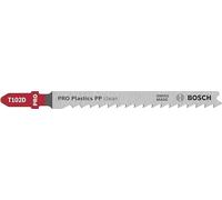Bosch 2x PRO Plastics PP Clean T102D Jigsaw Blade (for Plastics, PP & PE, Length 100 mm, 2 pcs)