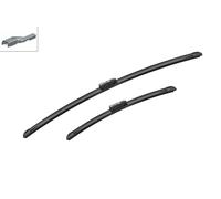 Bosch Aerotwin A414S - Front Windscreen Wipers - Set of 2 Replacement Blades - Comes with Pre-assembled Adapter - 2 Blades, 650 mm / 400 mm - Only for Left-Hand Drive (EU)