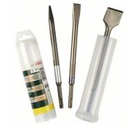 Bosch 2607019457 3-Piece SDS Plus Chisel Set, Silver