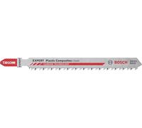 Bosch 3 x Expert Plastic Composites Clean T301CHM Jigsaw Blade (for WPC Wood-Plastic Composites, Composite Material with Solid Surface, Length 117 mm, Professional Accessories Jigsaw)