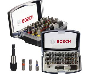 Bosch 32pc Screwdriver Bit Set Colour Coded Bits Magnetic Holder
