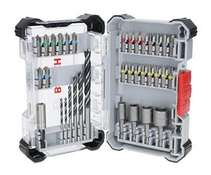 Bosch 35x Extra Hard Screwdriver Bit and PRO Wood Drill Bit Set, 35 pcs | 197 x 110,5 mm, Professional Accessory Screwdriver, drill