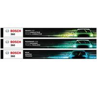 BOSCH 360 Complete Vehicle Wiper Blade Kit - Includes Front Beam Blades (Pair) + Rear Wiper Blade (1) - 26"/17"/12" (B36014)