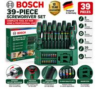 BOSCH 39-Piece Screwdriver Set with Ratchet, Precision Drivers & Bits