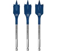 Bosch 3X Expert Self Cut Speed Spade Drill Bit Set (for Softwood, Particleboard, Ø 20,0, 22,0, 25,0 mm, Professional Accessory Drill Driver)