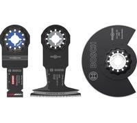 Bosch 3X Hardwood and Metal Set, 3 pcs (for Stainless Steel Pipes, Non-Ferrous Metals, 132 x 103 mm, Professional Accessory Multitool)