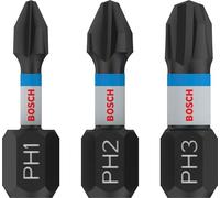 Bosch 2608522470 Philips Bits 3-Piece for Impact Drivers Hex Shank