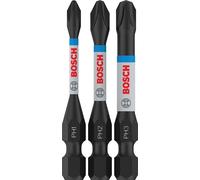 Bosch 3X PRO Phillips Impact Bit | Length 55, 55, 55 mm, Professional Accessory Screwdriver, Drill Drivers