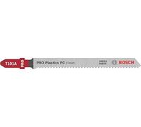 Bosch 3x PRO Plastics PC Clean T101A Jigsaw Blade | for Plastics, Plastics, Length 100 mm, Professional Accessory Jigsaw