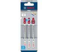 Bosch 3x PRO Plastics PC Clean T101A Jigsaw Blade for Plastics Plastic