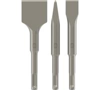 Bosch 3X PRO SDS plus-4C Chisel Set, Stubby Chisel, 3 pcs (for Concrete, Brick, Ø mm, Professional Accessory Rotary Hammer Drill, Demolition Hammer)