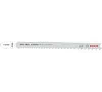 Bosch 3x PRO Thick and Thin Multi Material T345XF Jigsaw Blade (for Wood with nails, Steel, Length 132 mm, Professional Accessory Jigsaw)