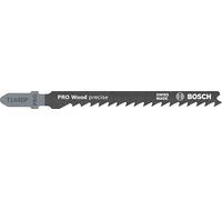 Bosch 3x PRO Wood Precise T144DP Jigsaw Blade (for Softwood, Softwood, Length 100 mm, Professional Accessory Jigsaw)