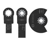 Bosch 3X Wood and Soft Metal Set (for Non-Ferrous Metals, Plastic Coated Boards, 133 x 104 mm, Professional Accessory Multitool)