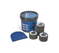 Bosch 40 x Flap Disc X551 Expert for Metal + Beanie Set (for Metal, Steel, Cast Iron, Diameter 115 mm, Grit 40/60/80, M14, Professional Accessories Angle Grinder)