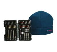 Bosch 43pc Screwdriver Bit Set Colour Coded S2 Steel Bits & Beanie
