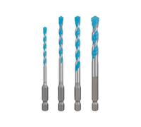 Bosch 4x EXPERT HEX-9 Multi Construction Drill Bit Set | for Concrete, Soft Ceramic Tiles, Ø 4,00, 5,00, 6,00, 8,00 mm, Professional Accessory Impact Drill/Driver, Drill Drivers