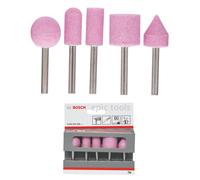 BOSCH 5 Piece 60 Grit Rotary Metal Steel Grinding Stone Drill Set, 1609200286