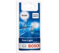 Bosch 504 W3W 12V 3W Pure Light Side Light Bulbs Car Oem Replacement Twin Pack