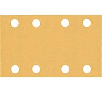 Bosch 50x EXPERT C470 Sandpaper (for Paint on wood, Hardwood, Ø 80x133 mm, Grit 120, Professional Accessory Orbital Sander)