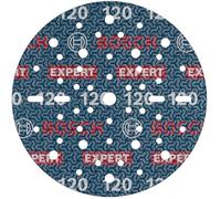 Bosch 50x EXPERT O780 Foil Sanding Disc, 150 mm (for Hardwood, Paint on wood, Ø 150 mm, Grit 120, Professional Accessory Random Orbital Sander)